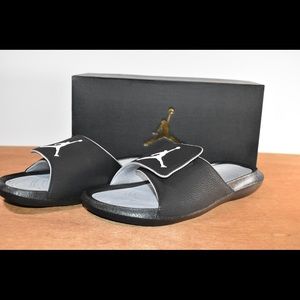 Nike Jordan Hydro 6 Slides Black/Wolf Grey Men's